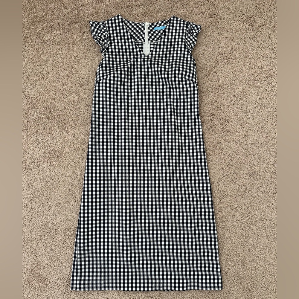 J McLaughlin Joselyn Blue and White Gingham Dress